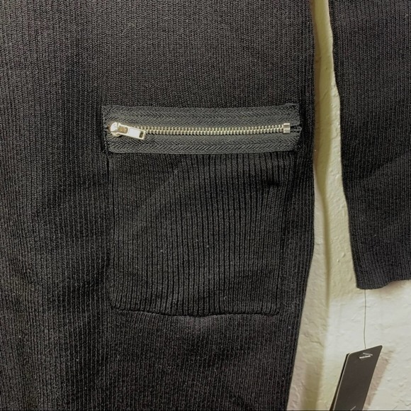 BCX Black Midi Bodycon‎ Ribbed Sweater Dress - NWT - Picture 4 of 11